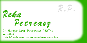 reka petreasz business card